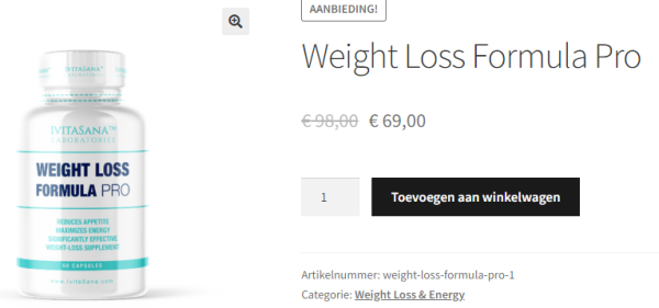 Ivitasana Weight Loss Formula Pro Ervaringen – Beoordelingen, Prijs en Kopen!